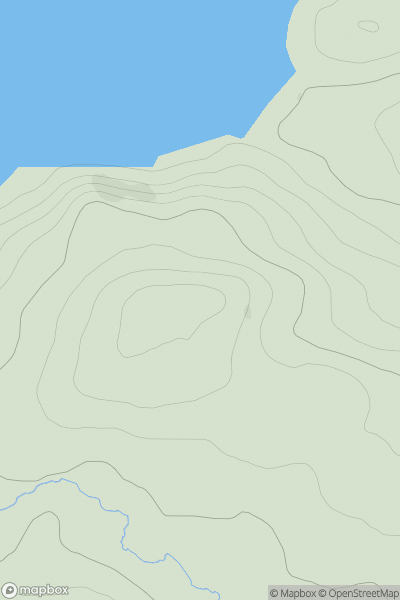 Thumbnail image for Creag a' Bhainne [Kyle of Lochalsh to Garve] [NH395494] showing contour plot for surrounding peak